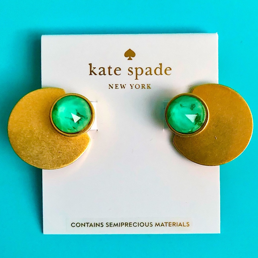 NWT Kate Spade Sunshine Stones Turquoise Glam Earring Jackets Ready for gifting